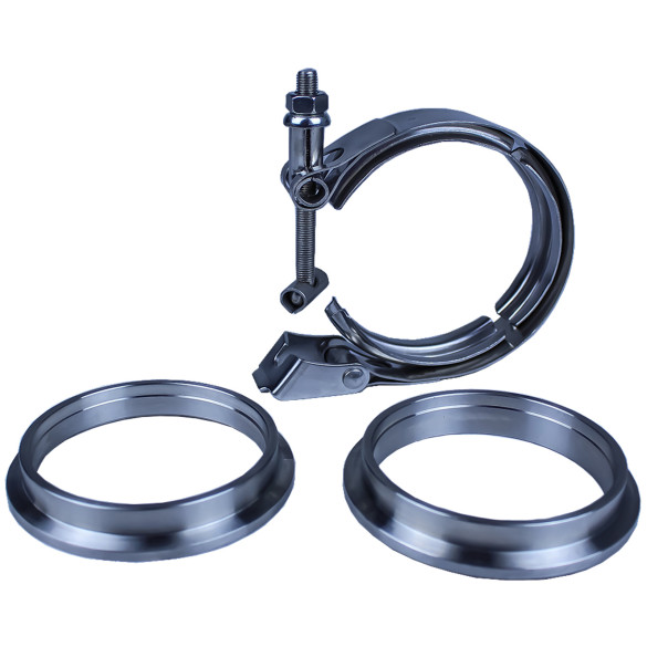 V-Band Clamp and Flange Set - 3.5 inch - Quick Release