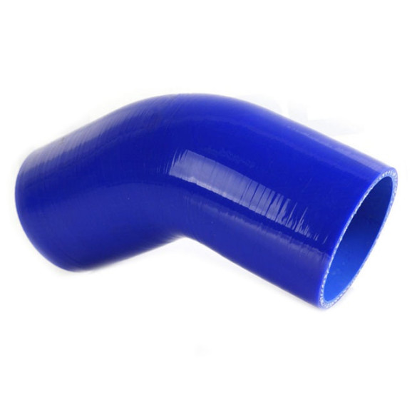 Silicone Tubing Coupler - 45 Degree Elbow 2.50 Inch, Blue