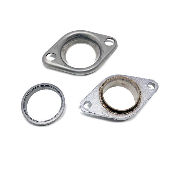 Exhaust Header Test Pipe Donut Gasket with Collector Flange Set, 2.5"