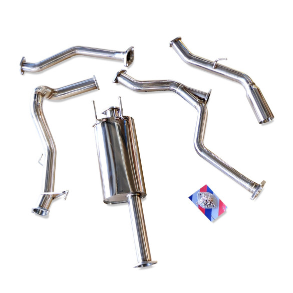 Cat-back FlowMaxx Stainless Exhaust Kit for Toyota Tundra Crewmax 5.5ft bed (XK70) 2022+UP