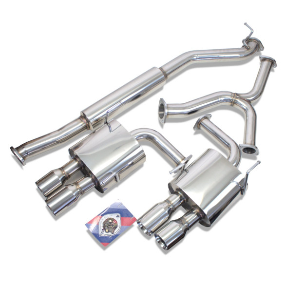 Subaru WRX (VA1) STI (VA2) 2015-2021 FlowMaxx Stainless Cat-Back Quad-Tip Exhaust System