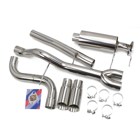 Ford Fiesta ST 1.6L 2014-19 FlowMaxx Stainless Exhaust System, 76mm Pipe 