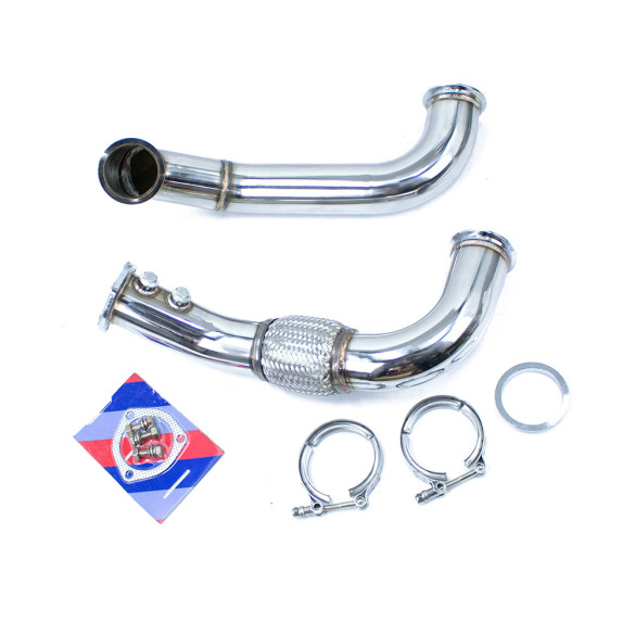 Honda K20 Sidewinder 3" V-band Exit 3" Turbo Downpipe Stainless Steel