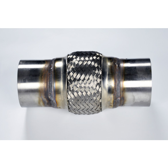 Stainless Steel Flex Pipe Exhaust Couplings with Mild Steel Extensions, 3x4x8 inch