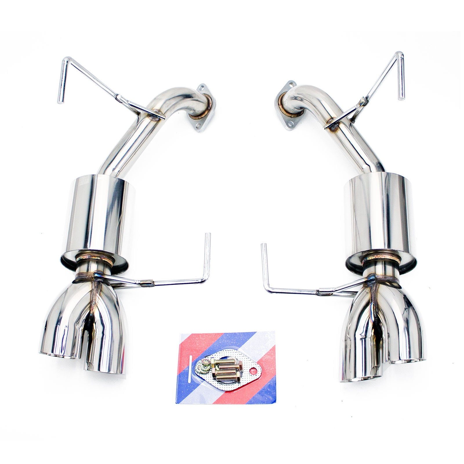 Rev9 FlowMAXX Axle-Back Exhaust Kit Stainless Steel For Infiniti Q50 Twin Turbo