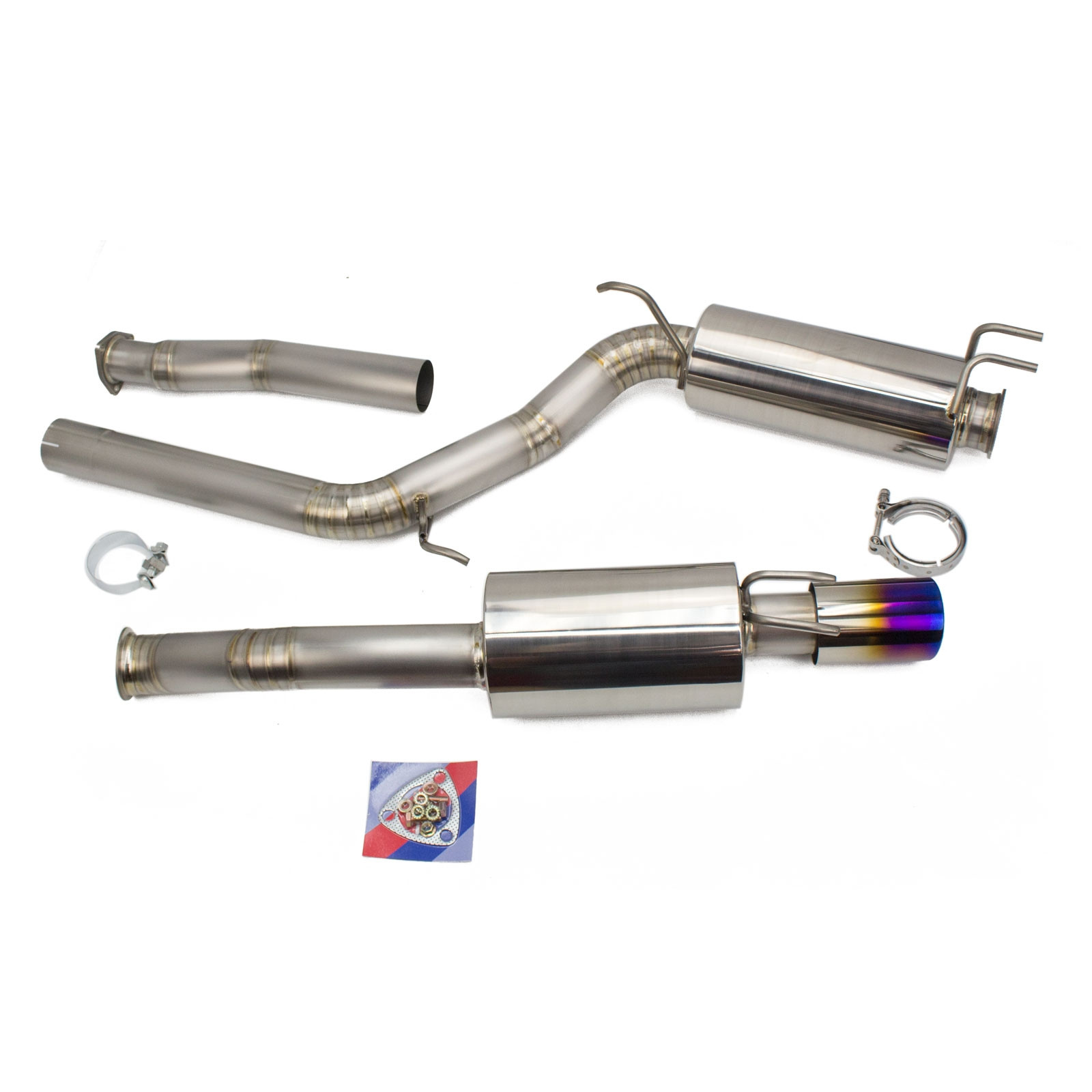 Catback Exhaust System For 2006-2011 Honda Civic Si Coupe - Stainless Steel W/ Silencer