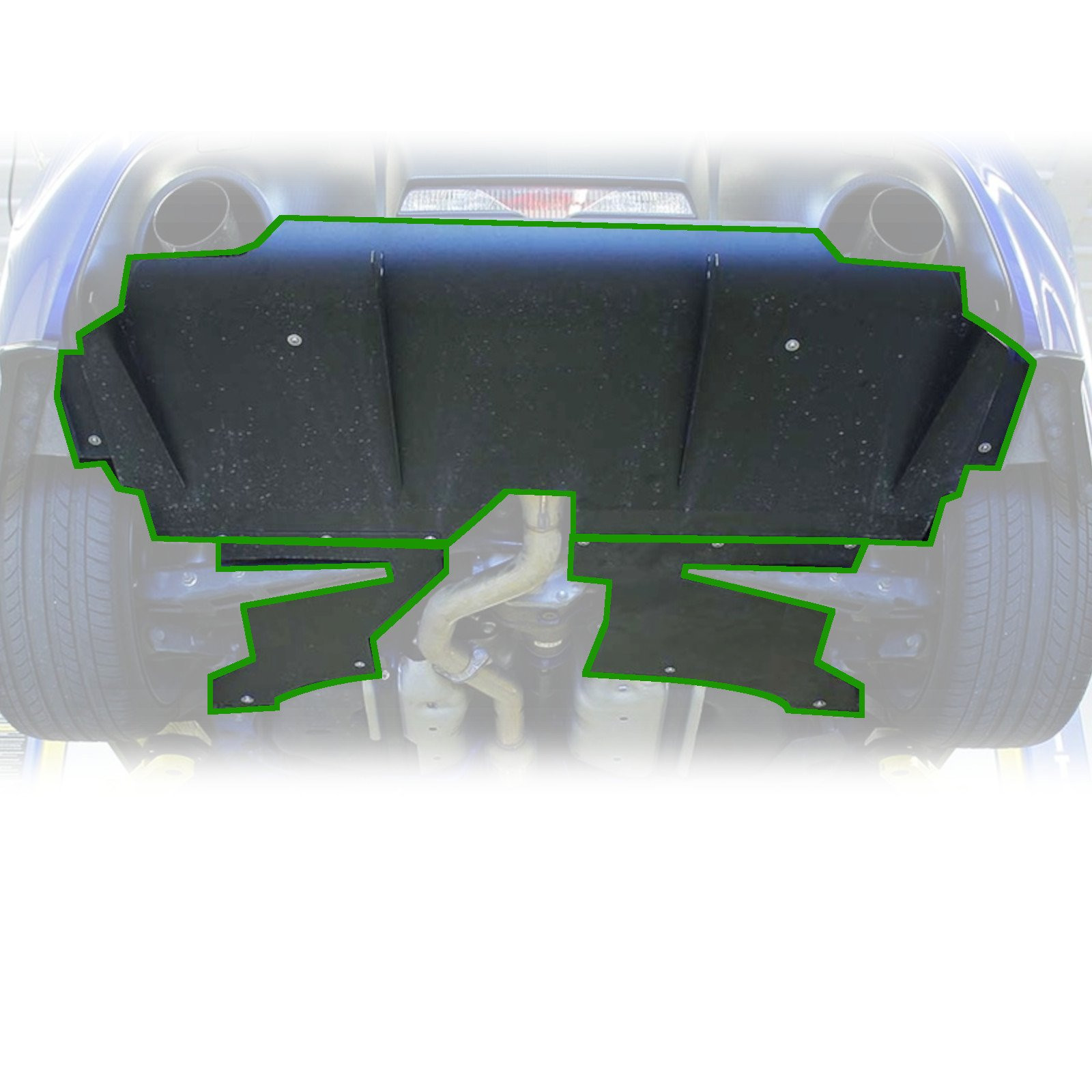 Rev9Power: Aluminum Rear Diffuser Set for Subaru BRZ ZC6 2013-2020