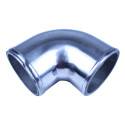 Aluminum Elbow Pipe, 90 Degree, 2.5" Diameter, Polished