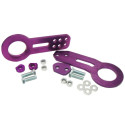 Universal Aluminum CNC Tow Hook Set | Front & Rear | Purple