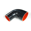 Silicone Tubing Reducer - 90 Degree Elbow 2.25 To 2.50 Inch, Black