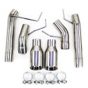 Ford Mustang 05-10 V8 GT / GT500 2.5" Dual Axle Back FlowMaxx Exhaust, Straight Pipe