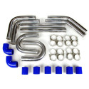 Universal Intercooler Pipping Kit, Aluminum, 2", Blue Coupler