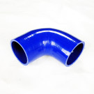 Silicone Tubing Coupler - 90 Degree Elbow 2.25 Inch, Blue