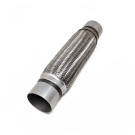 Stainless Steel Flex Pipe Exhaust Couplings with Mild Steel Extensions, 3x12x16 inch