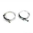 Stainless Steel Band T-Bolt Clamp for 2.75" O.D. Pipe (Set of 2)