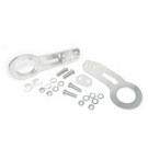 Universal Aluminum CNC Tow Hook Set | Front & Rear | Silver