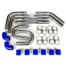 Universal Intercooler Pipping Kit, Aluminum, 2-3/4", Blue Coupler