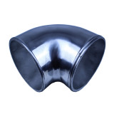 Aluminum Elbow Pipe, 90 Degree, 4" Diameter, Polished