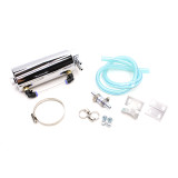 Universal Aluminum Oil Catch Can with Hose Kit, 750ML, Chrome