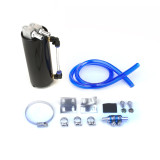Universal Aluminum Oil Catch Can with Hose Kit, 750ML, Black