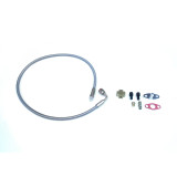 Turbo Oil Feed Line, Stainless Steel, 90 Degree 4AN Female to Straight 4AN Male (36") 