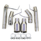 Ford Mustang 05-10 V8 GT / GT500 2.5" Dual Axle Back FlowMaxx Exhaust, Straight Pipe