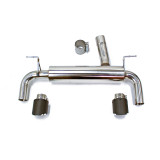 BMW 335i / 335i xDrive Sedan (F30) 2012-15 FlowMaxx Stainless Axle-Back Sports Muffler Exhaust System w/ Carbon Fiber Tip