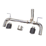 BMW 435i / 435i xDrive Coupe (F32) Convertible (F33) 2014-16 FlowMaxx Stainless Axle-Back Exhaust System w. Carbon Fiber Tip