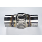 Stainless Steel Flex Pipe Exhaust Couplings with Mild Steel Extensions, 3x4x8 inch