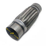 Stainless Steel Flex Pipe Exhaust Couplings with Mild Steel Extensions, 4x10x14 inch