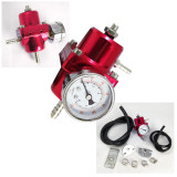 Universal Fuel Pressure Regulator with Gauge (Red)