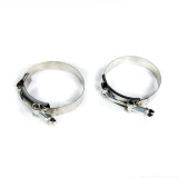 Stainless Steel Band T-Bolt Clamp for 2.00" O.D. Pipe (Set of 2)