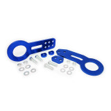 Universal Aluminum CNC Tow Hook Set | Front & Rear | Blue