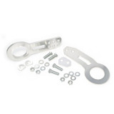 Universal Aluminum CNC Tow Hook Set | Front & Rear | Silver