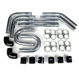 Universal Intercooler Pipping Kit, Aluminum, 2", Black Coupler