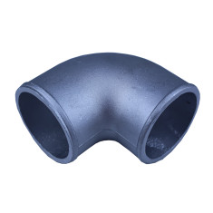 Aluminum Elbow Pipe, 90 Degree, 2.5" Diameter, Natural