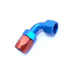 90 Degree Double Swivel Hose End - Aluminum; -12AN
