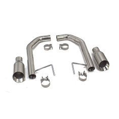 Axle-Back FlowMaxx Stainless Exhaust Straight Pipe System for Ford Mustang 2.3L EcoBoost / 3.7L V6 (S550) 2015-23 w/o Active Exhaust