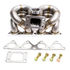 HP-Series Honda Civic B16 B18 Ram Horn Equal Length T3 Turbo Manifold 44mm V-Band Wastegate